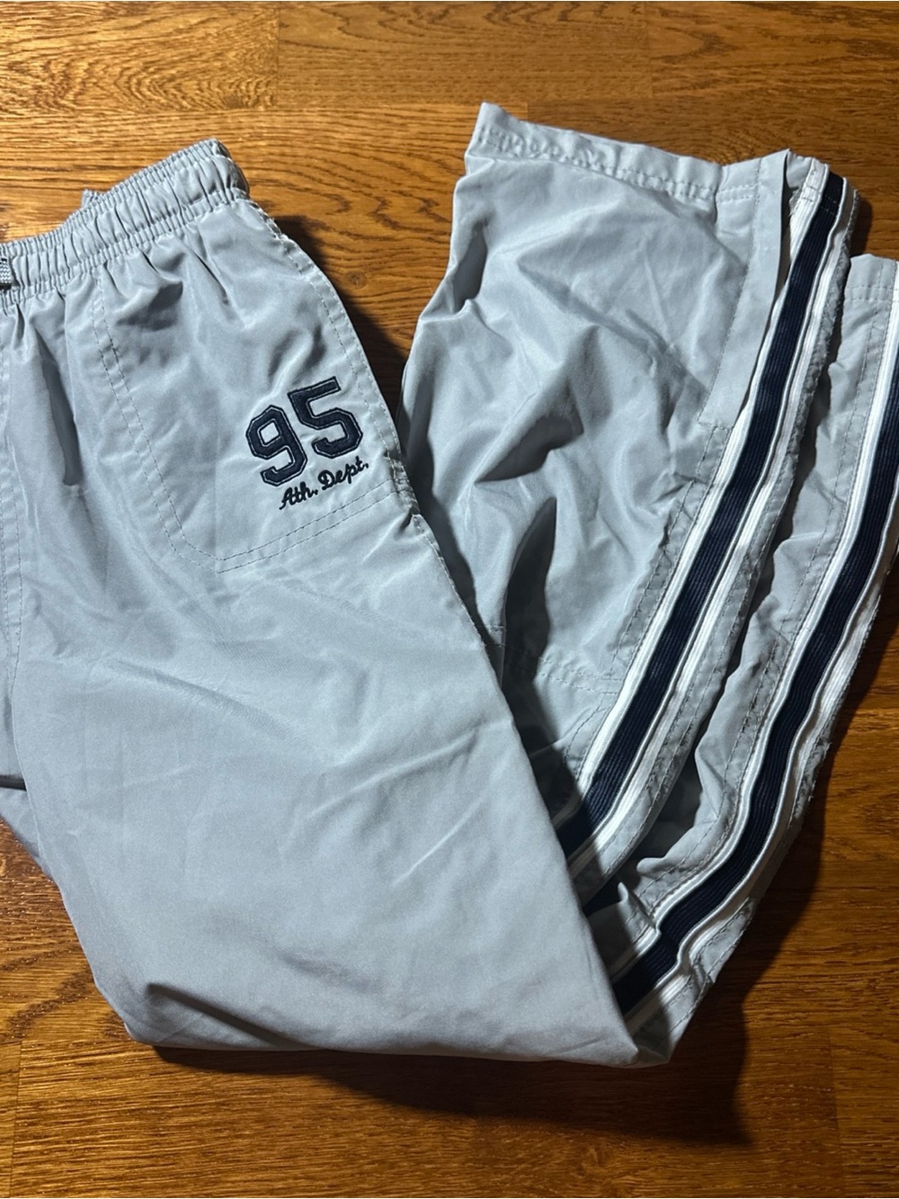 Oshkosh Athletic Track Pants Lot Boys Windbreaker Navy Lined Zip Ankle Size 12